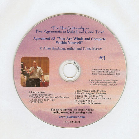 Allan Hardman: The New Relationship - CD #3<br>"Being the source of love, you are complete within yourself."
